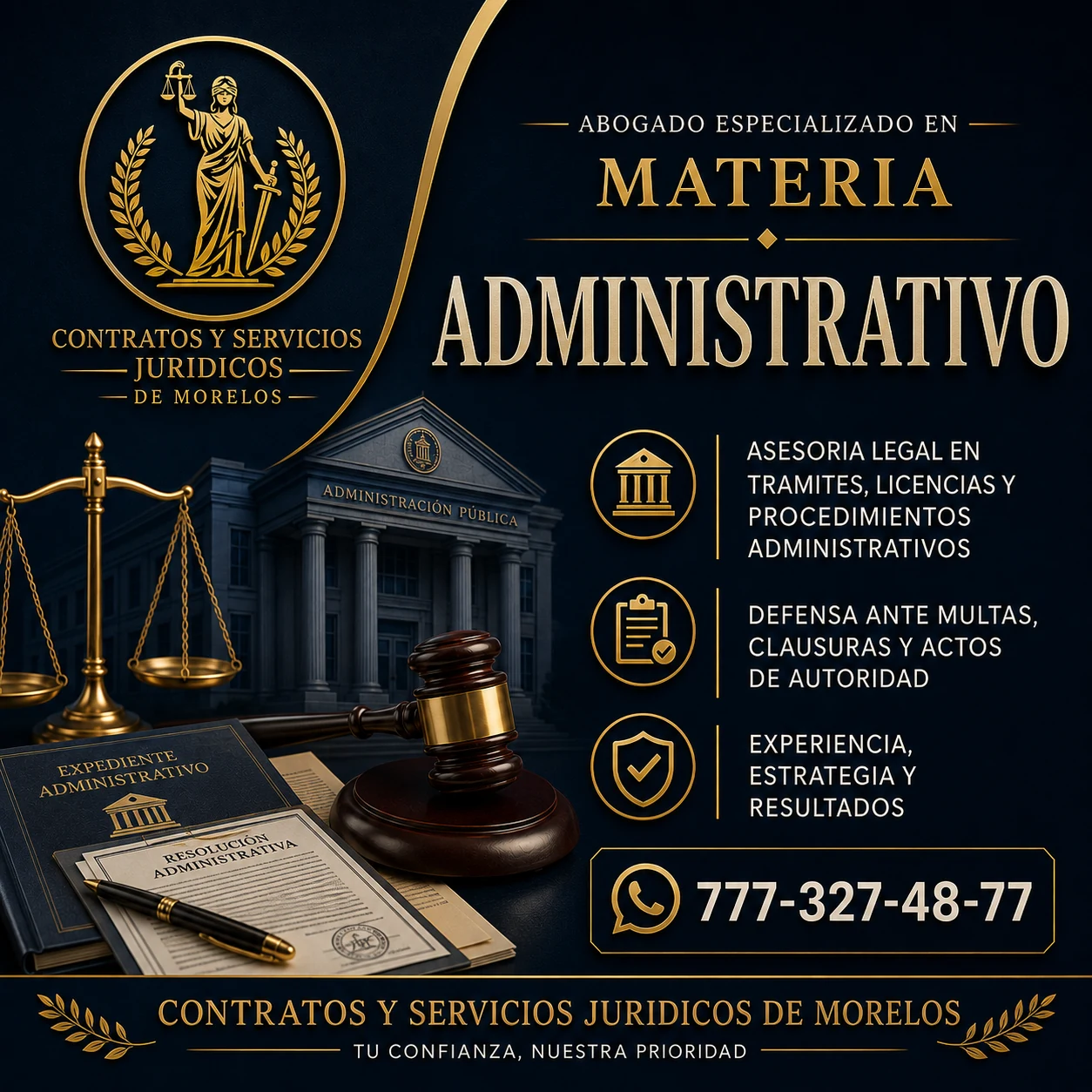 Servicio jurídico en materia administrativa