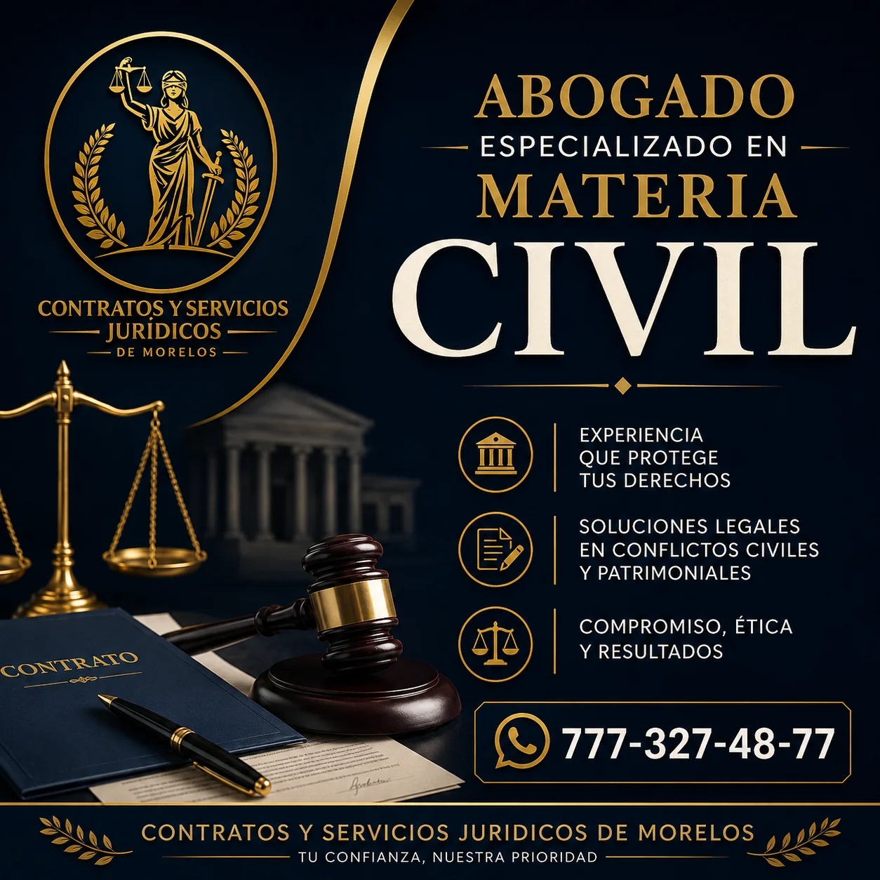 Servicio jurídico en materia civil